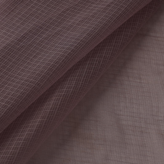 Brown - Plain Weaving Kota Doria Cotton Fabric 22