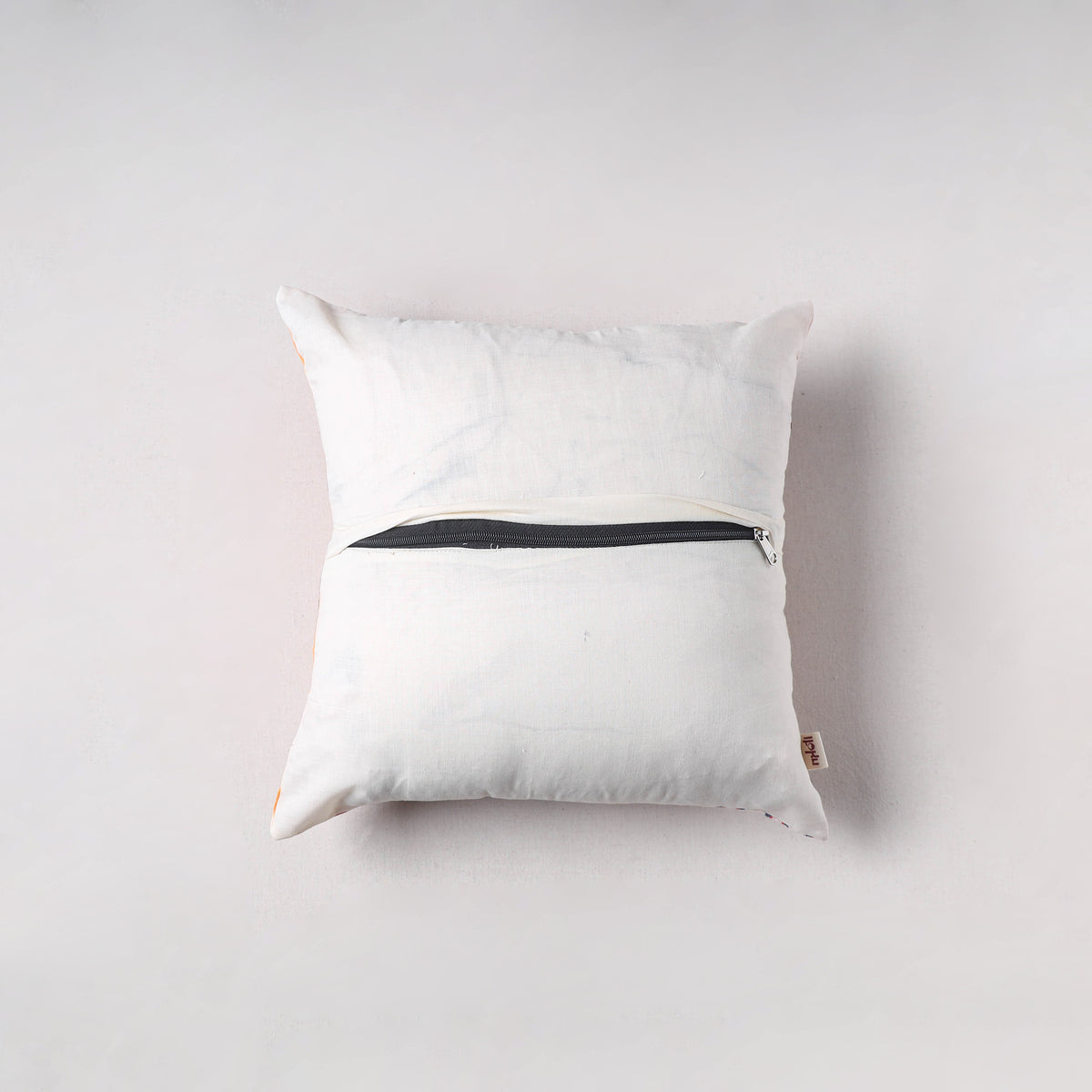 Pochampally Ikat Cushion Cover with Ajrakh Patch (16 x 16 in) 49