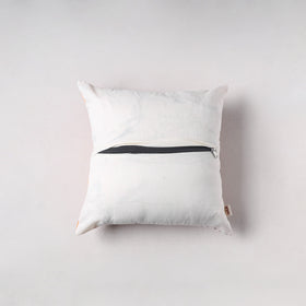 Pochampally Ikat Cushion Cover with Ajrakh Patch (16 x 16 in) 49
