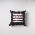 Pochampally Ikat Cushion Cover with Ajrakh Patch (16 x 16 in) 50