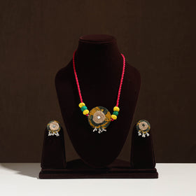 Buy Handmade Jute Fabart Necklace Set