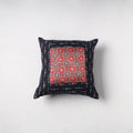 Pochampally Ikat Cushion Cover with Ajrakh Patch (16 x 16 in) 51