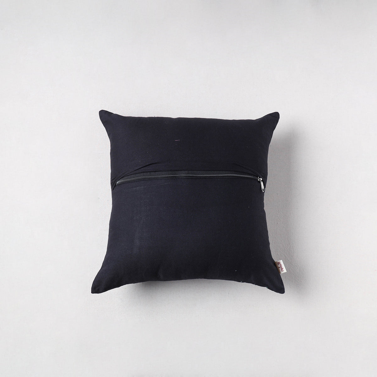 Pochampally Ikat Cushion Cover with Ajrakh Patch (16 x 16 in) 51