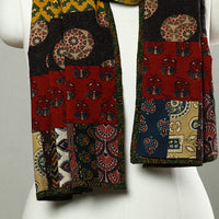 Multicolor - Patchwork Cotton Stole in Ajrakh Block Prints 19