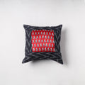 Pochampally Ikat Cushion Cover with Ajrakh Patch (16 x 16 in) 52