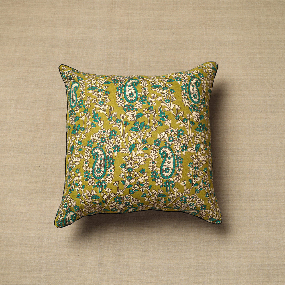 Cotton Kalamkari Printed Cushion Cover (16 x 16 in) 06