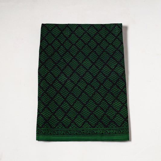 Green - Bagh Block Printed Cotton Precut Fabric (1.4 Meter) 16