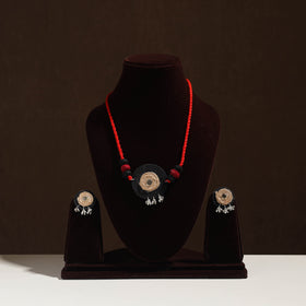  Handmade Jute Fabart Necklace Set