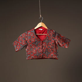 Ajrakh Hand Block Print Modal Silk Readymade Blouse 20