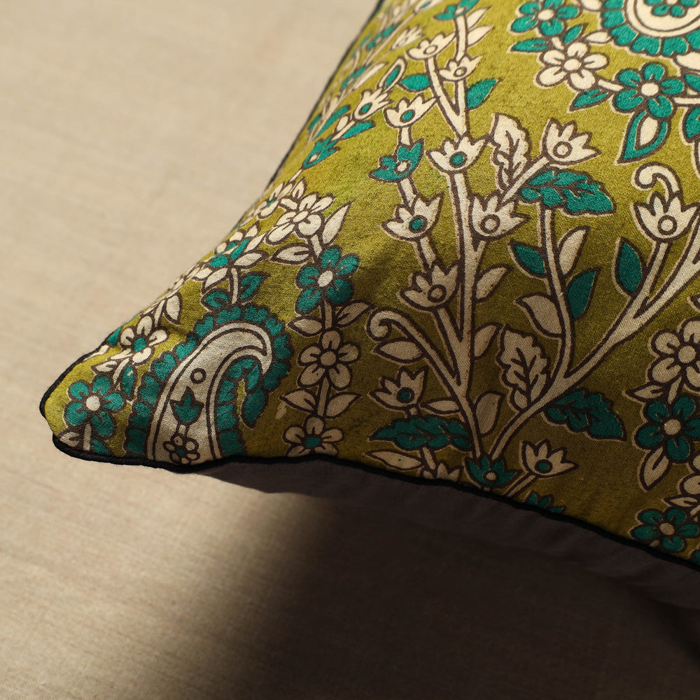 Cotton Kalamkari Printed Cushion Cover (16 x 16 in) 06