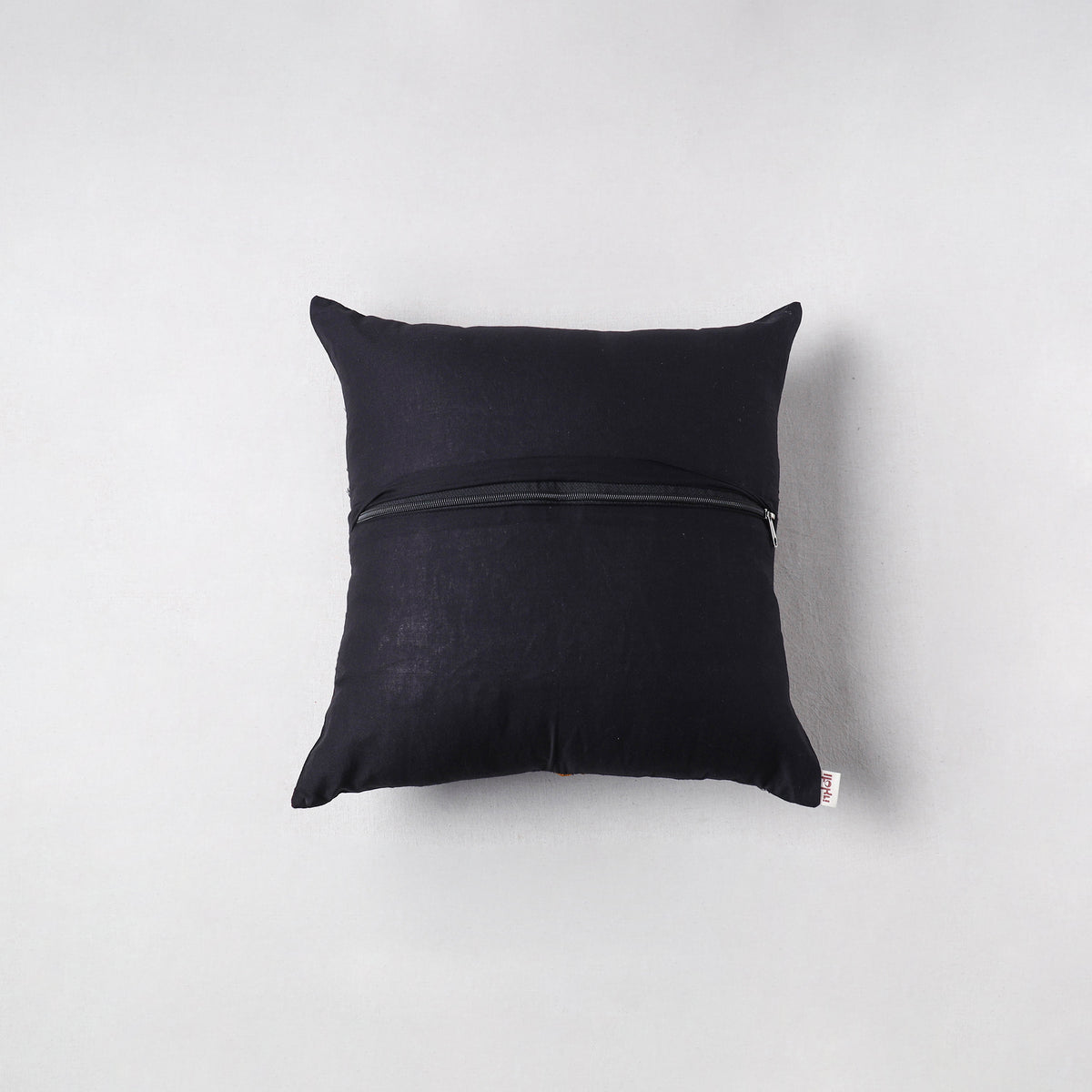 Pochampally Ikat Cushion Cover with Ajrakh Patch (16 x 16 in) 53