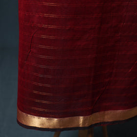 Handloom Maheshwari Silk Zari Checks Unstitched Dress Material: Kurta with Dupatta 07
