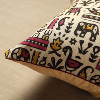 Cotton Kalamkari Printed Cushion Cover (16 x 16 in) 08