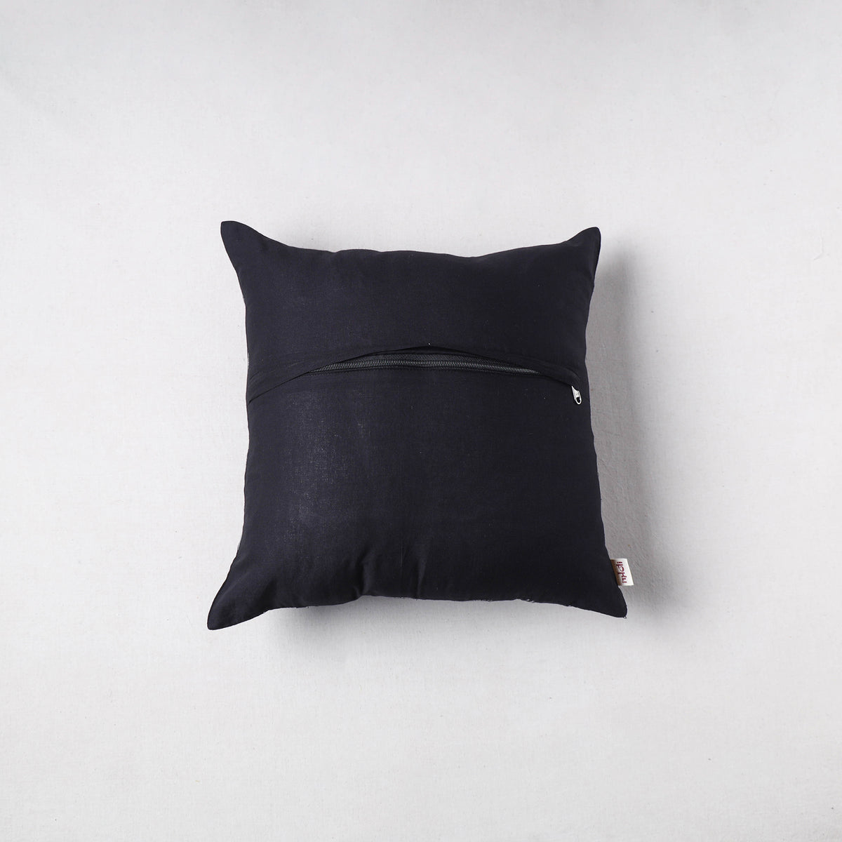 Pochampally Ikat Cushion Cover with Ajrakh Patch (16 x 16 in) 56