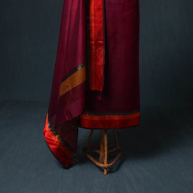 Handloom Maheshwari Silk Unstitched Dress Material: Kurta with Dupatta 08