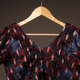 Ajrakh Hand Block Print Modal Silk Readymade Blouse 21