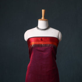 Handloom Maheshwari Silk Unstitched Dress Material: Kurta with Dupatta 08