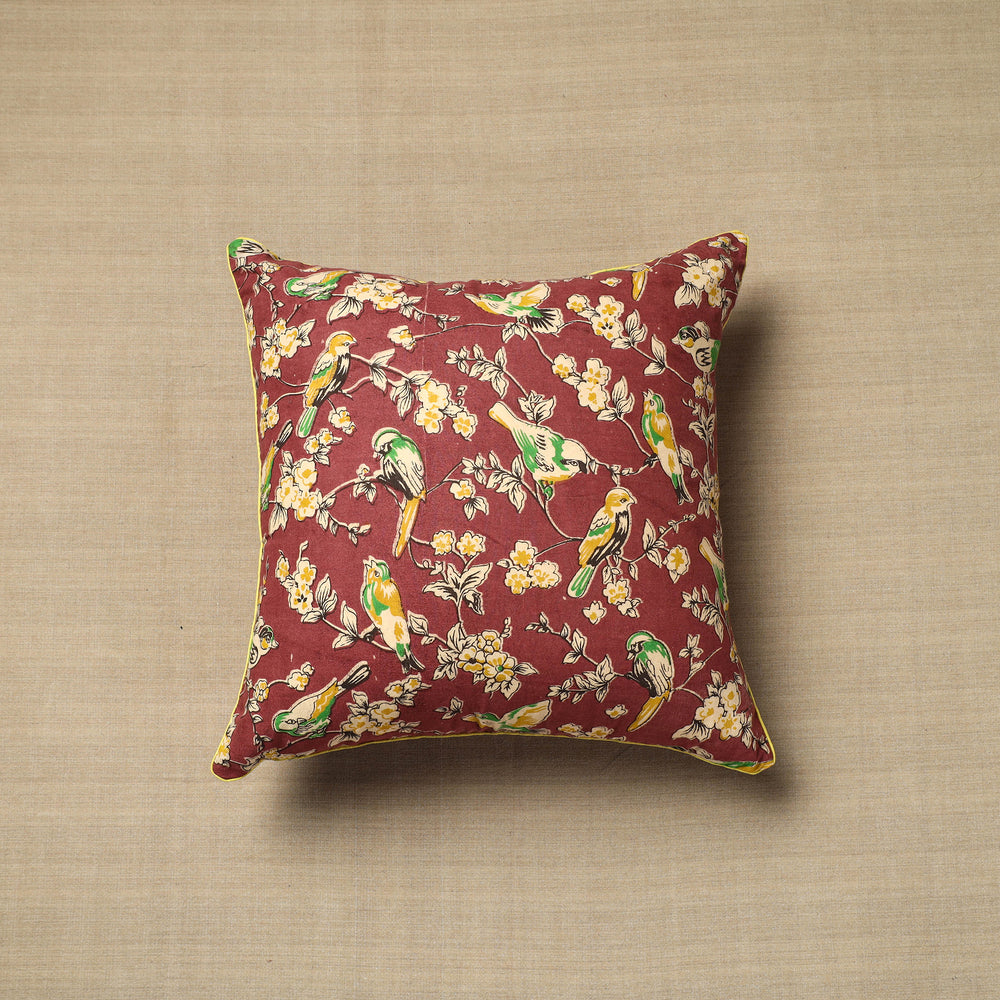 Cotton Kalamkari Printed Cushion Cover (16 x 16 in) 09