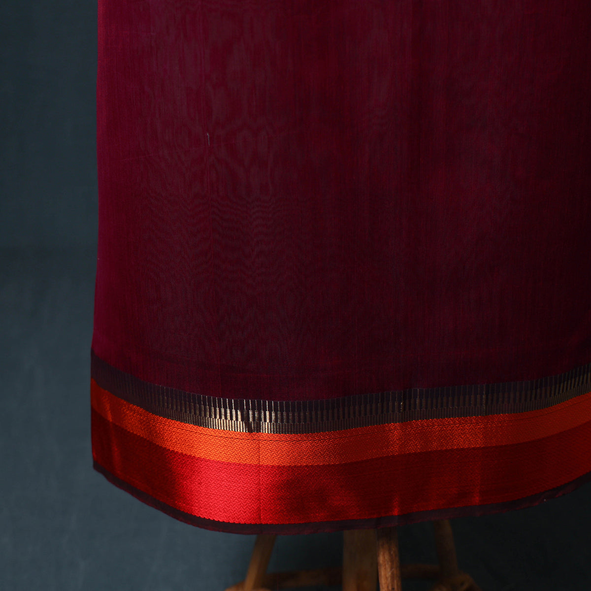 Handloom Maheshwari Silk Unstitched Dress Material: Kurta with Dupatta 08