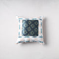 Pochampally Ikat Cushion Cover with Ajrakh Patch (16 x 16 in) 58