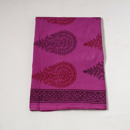 Purple - Bagh Block Printed Cotton Precut Fabric (1 Meter) 22