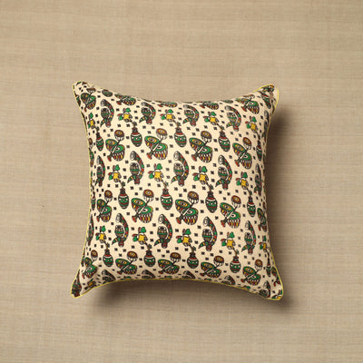 Cotton Kalamkari Printed Cushion Cover (16 x 16 in) 10