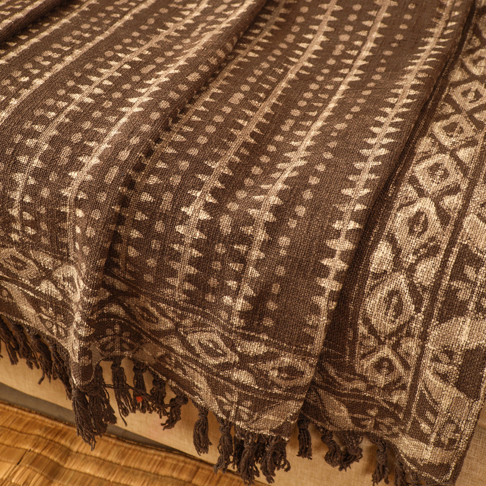 Handloom Jaipur Block Printed Cotton Sofa Throw (86 x 53 in) 01