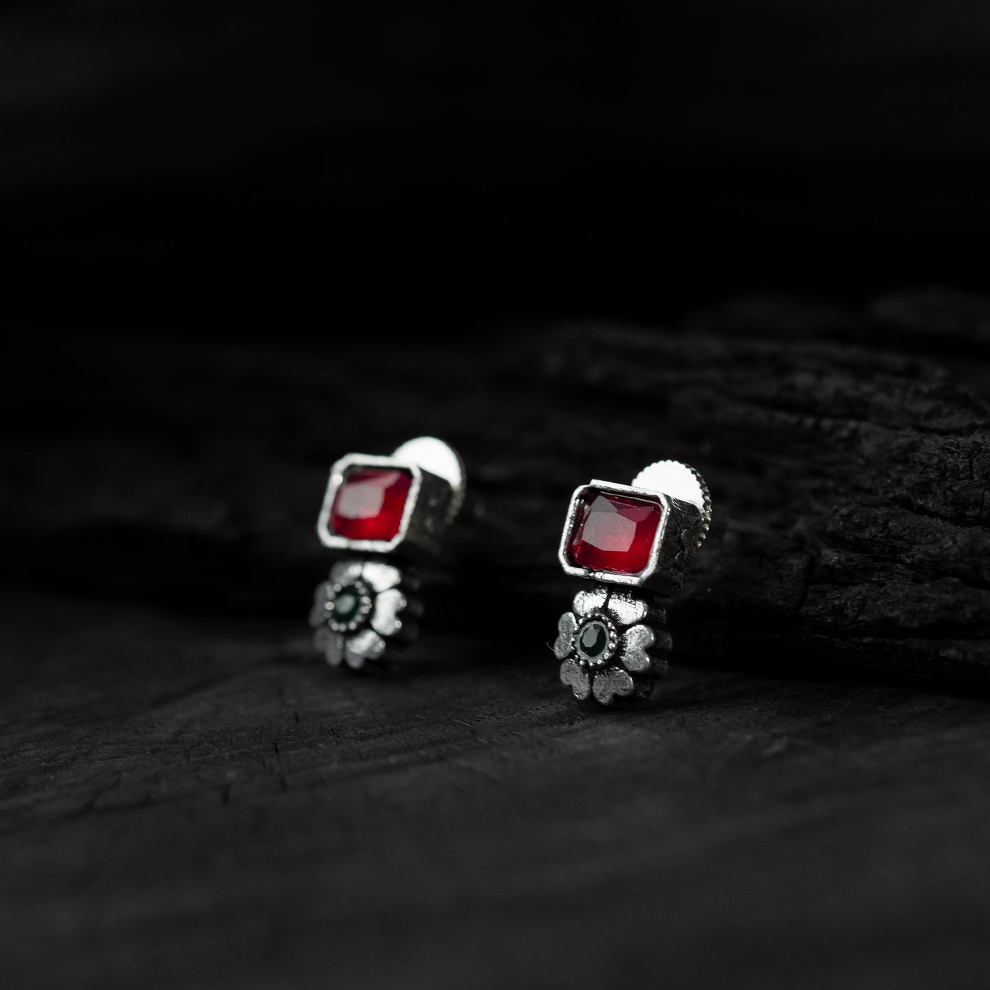 Multicolor - saanjh bela blossom oxidised necklace set