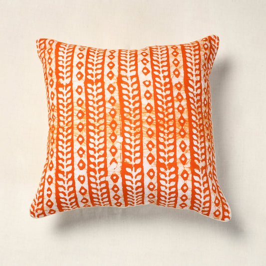 Hand Batik Printed Cotton Cushion Cover (16 x 16 in)