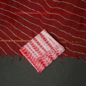 Leheriya Kota Doria Cotton Unstitched Dress Material: Kurta, Bottom & Dupatta 06