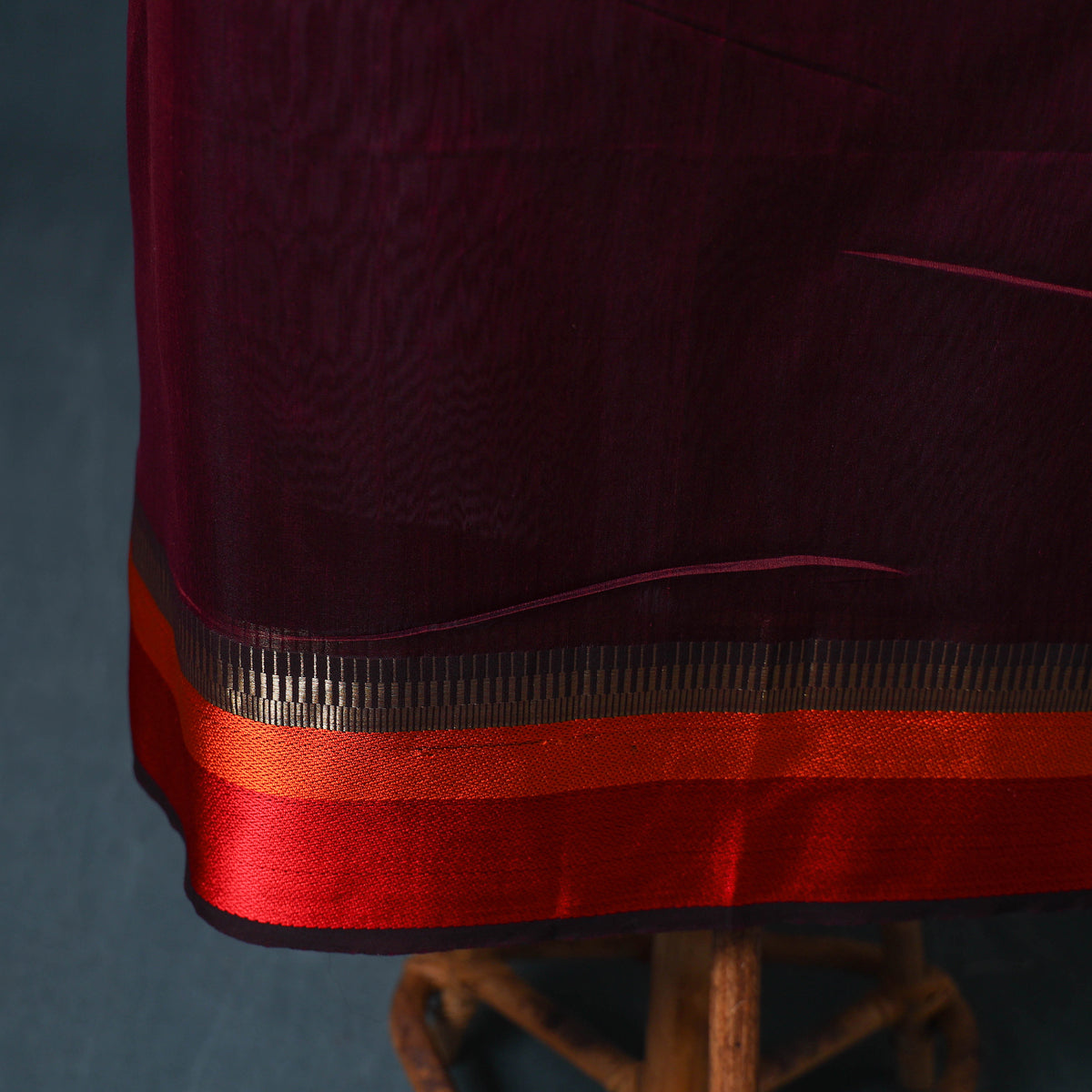 Handloom Maheshwari Silk Unstitched Dress Material: Kurta with Dupatta 09