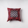 Pochampally Ikat Cushion Cover with Ajrakh Patch (16 x 16 in) 60