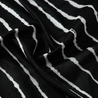 Black - Handloom Chanderi Silk Tie-Dye Leheriya Fabric 13