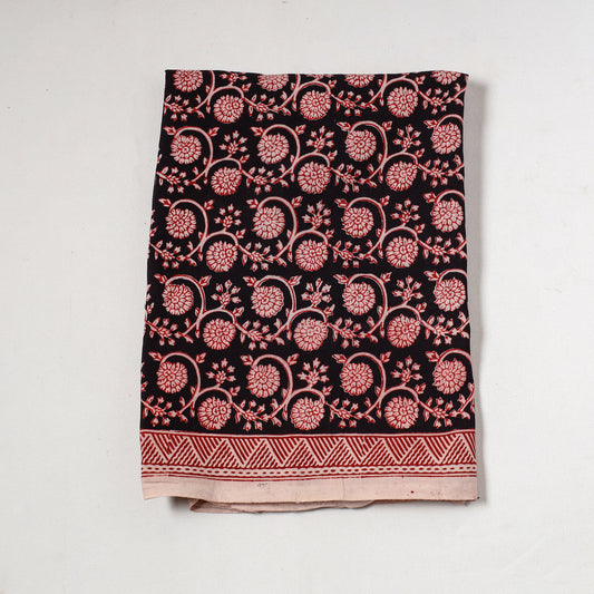 Black - Bagh Block Printed Cotton Precut Fabric (1 Meter) 26