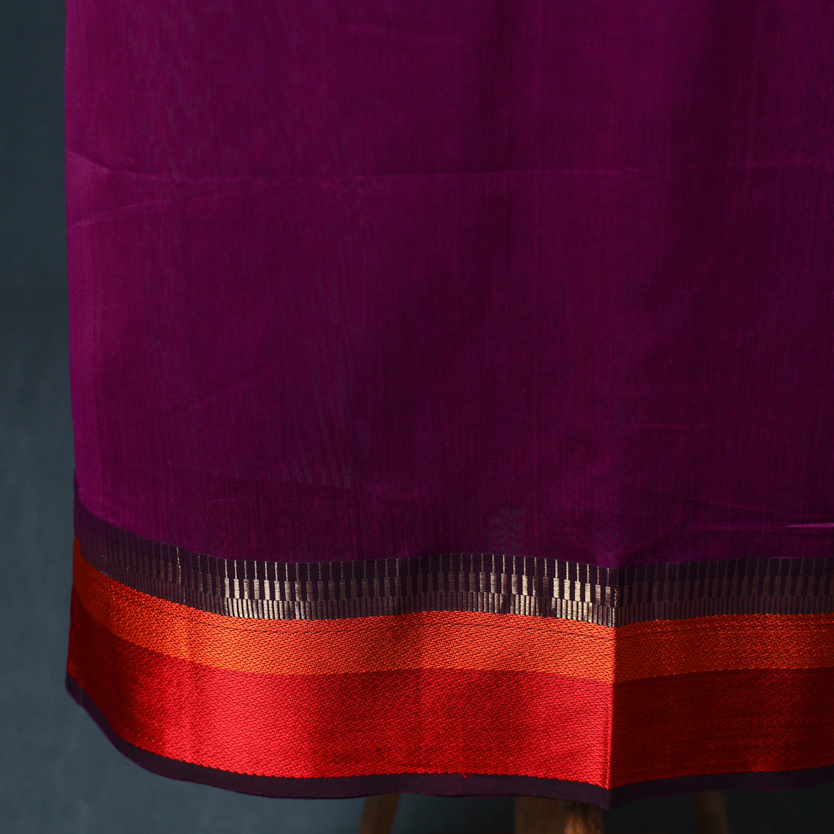 Handloom Maheshwari Silk Unstitched Dress Material: Kurta with Dupatta 10