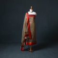 Handloom Maheshwari Silk Unstitched Dress Material: Kurta with Dupatta 11