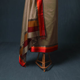 Handloom Maheshwari Silk Unstitched Dress Material: Kurta with Dupatta 11