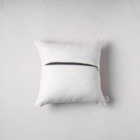 Pochampally Ikat Cushion Cover with Ajrakh Patch (16 x 16 in) 61