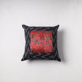 Pochampally Ikat Cushion Cover with Ajrakh Patch (16 x 16 in) 63