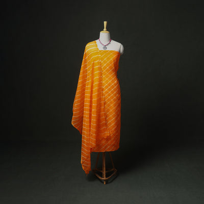 Leheriya Kota Doria Cotton Unstitched Dress Material: Kurta, Bottom & Dupatta 01