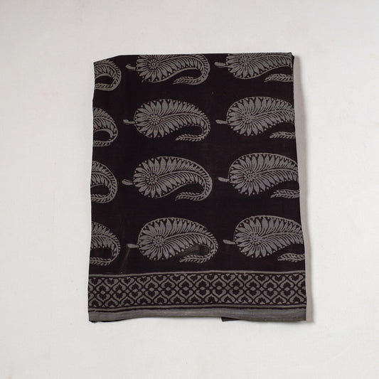 Black - Bagh Block Printed Cotton Precut Fabric (0.8 Meter) 30