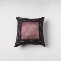 Pochampally Ikat Cushion Cover with Ajrakh Patch (16 x 16 in) 62