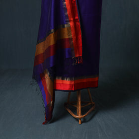 Handloom Maheshwari Silk Unstitched Dress Material: Kurta with Dupatta 12