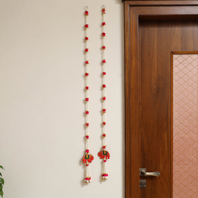 Handmade Gota & Bead Work Wall Hanging (set of 2)