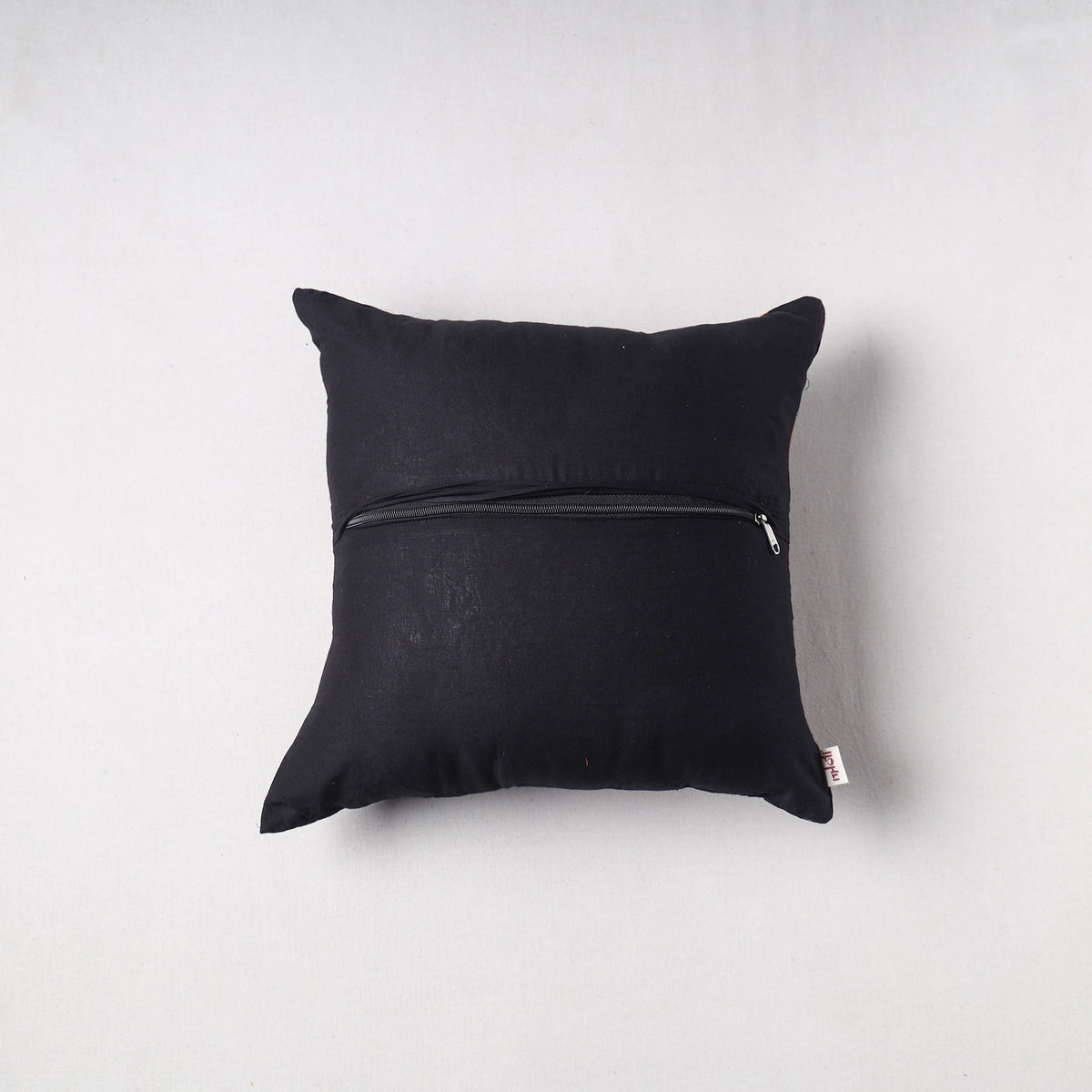 Pochampally Ikat Cushion Cover with Ajrakh Patch (16 x 16 in) 62