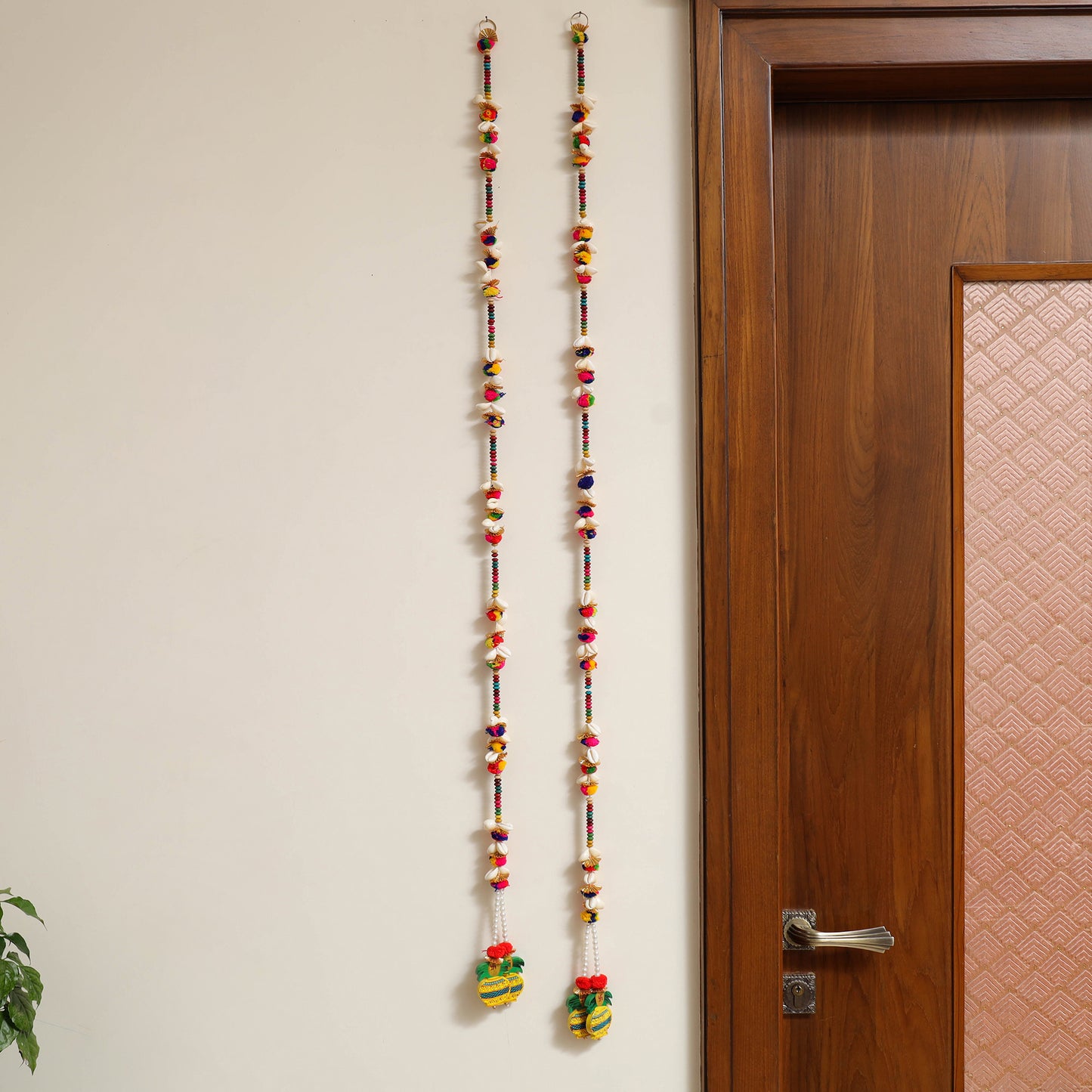 Handmade Shell & Bead Work Wall Hanging (set of 2)