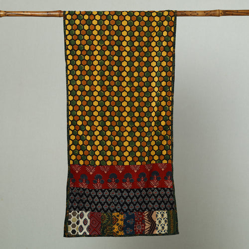 Multicolor - Patchwork Cotton Stole in Ajrakh Block Prints 39