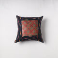 Pochampally Ikat Cushion Cover with Ajrakh Patch (16 x 16 in) 64