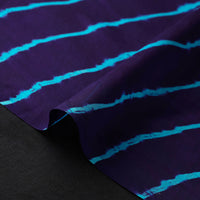 Blue - Handloom Chanderi Silk Tie-Dye Leheriya Fabric 16