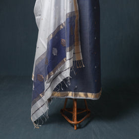 Handloom Maheshwari Silk Buti Unstitched Dress Material: Kurta with Dupatta 13